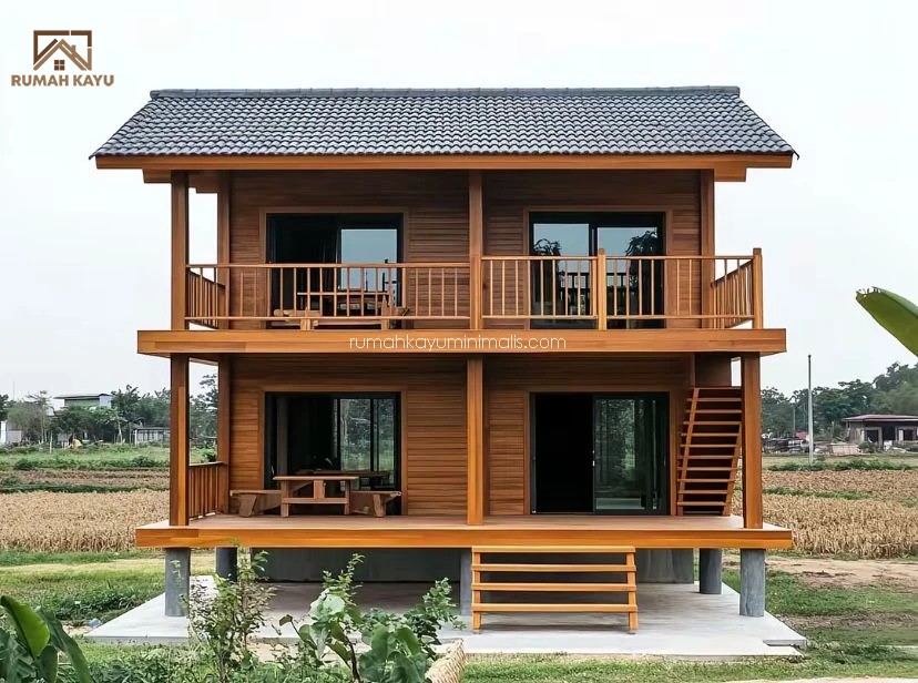 rumah kayu minimalis modern kayu jati berkualitas