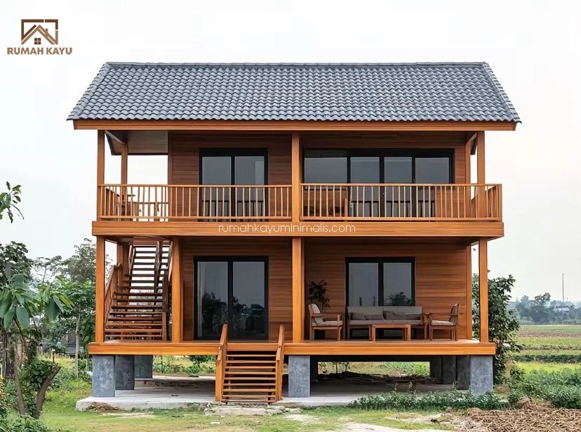 Bangun Rumah Kayu Minimalis Modern dengan Kualitas Kayu Jati Terbaik, Tahan Lama dan Elegan